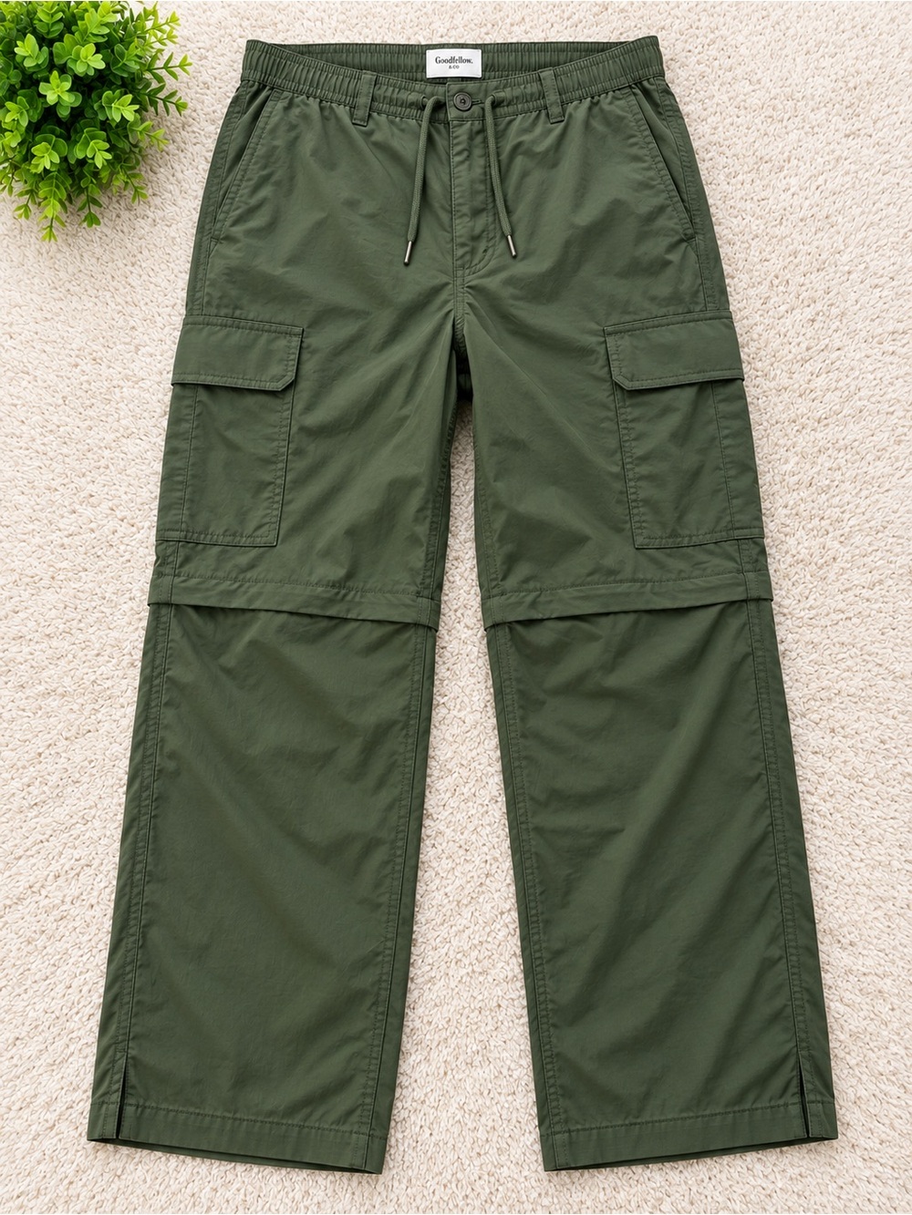 Goodfellow & Co Olive Green Cargo Zip-Off Pants